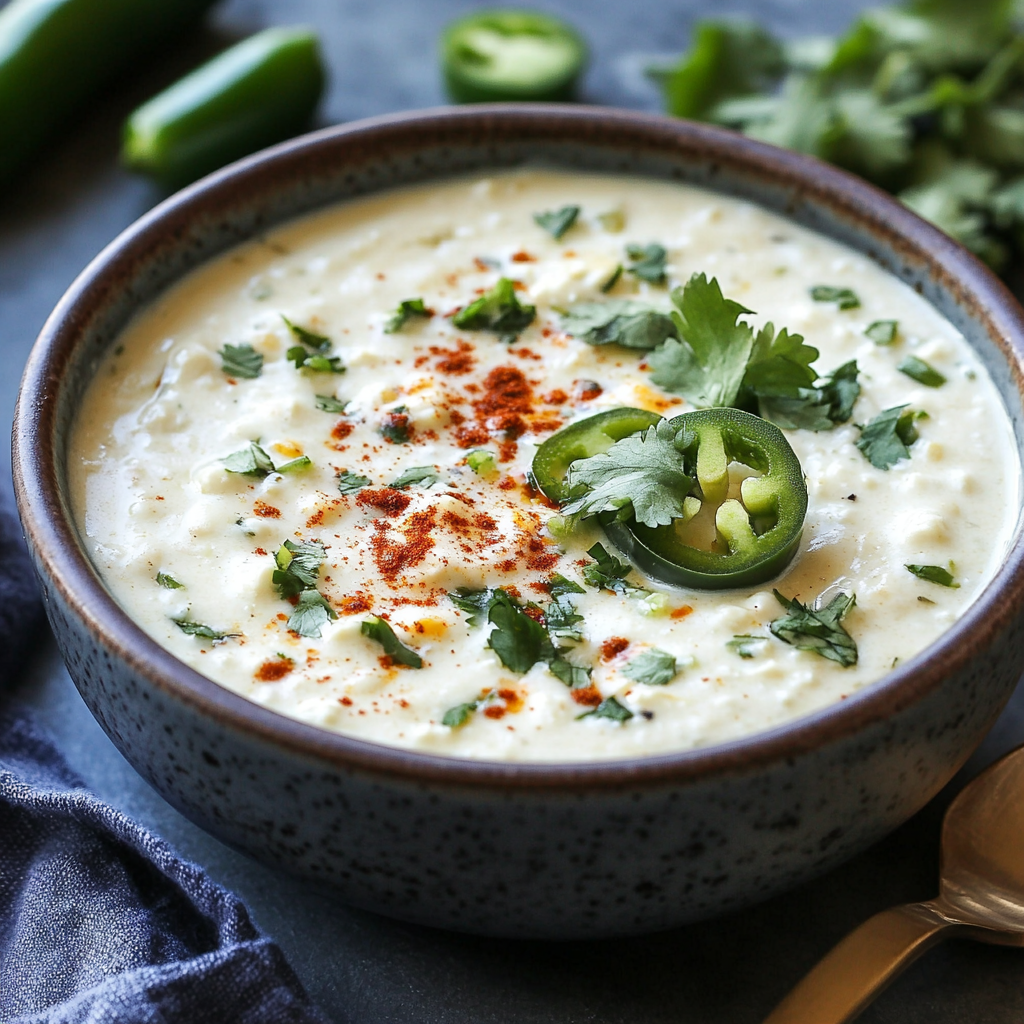 A bowl of creamy cottage cheese queso dip