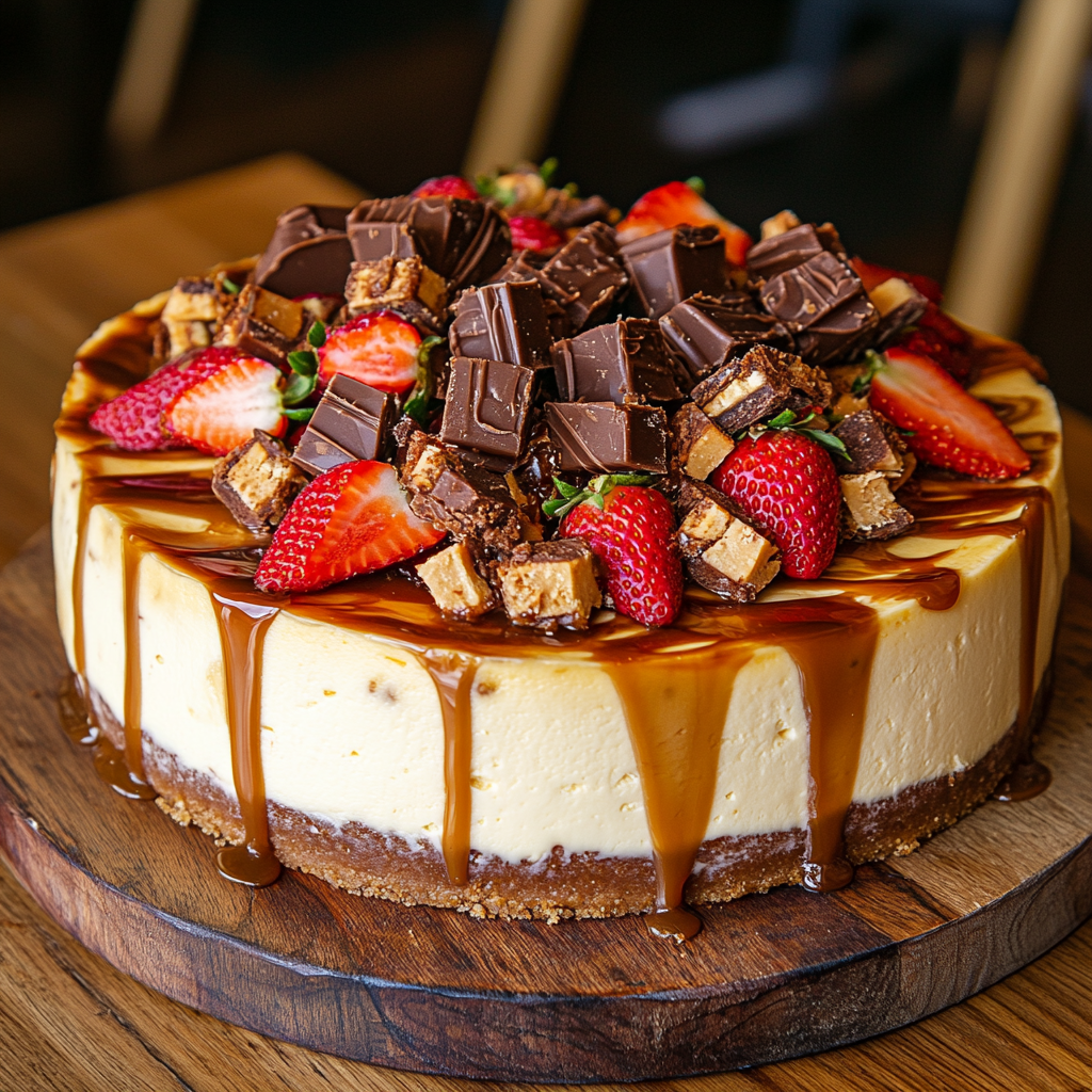 Snickers Strawberry Cheesecake