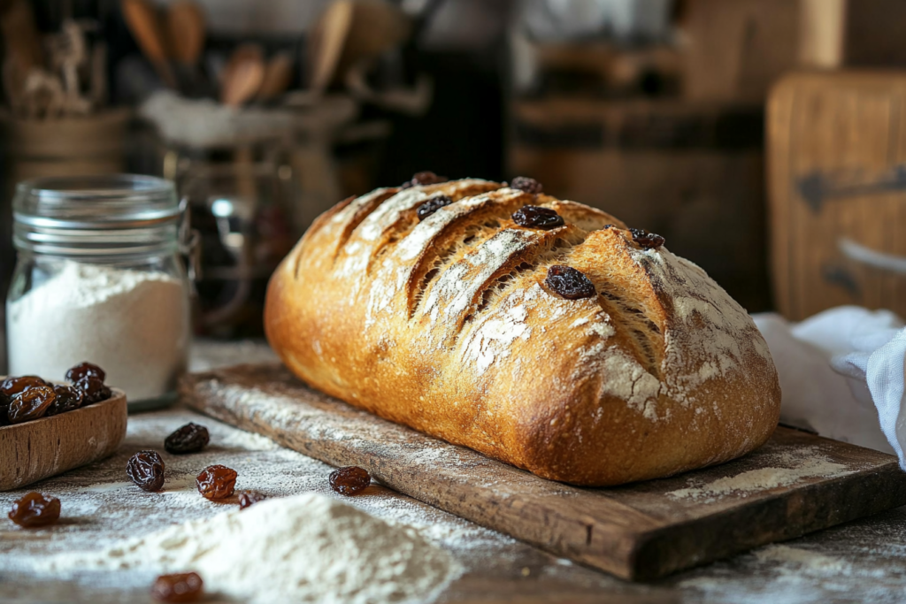 cinnamon raisin sourdough bread