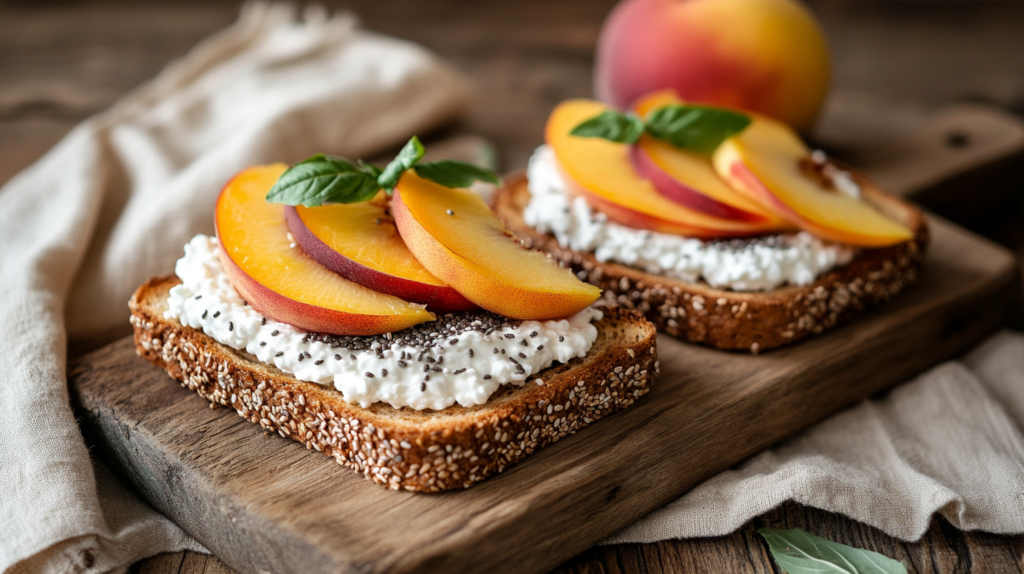 cottage cheese and peaches