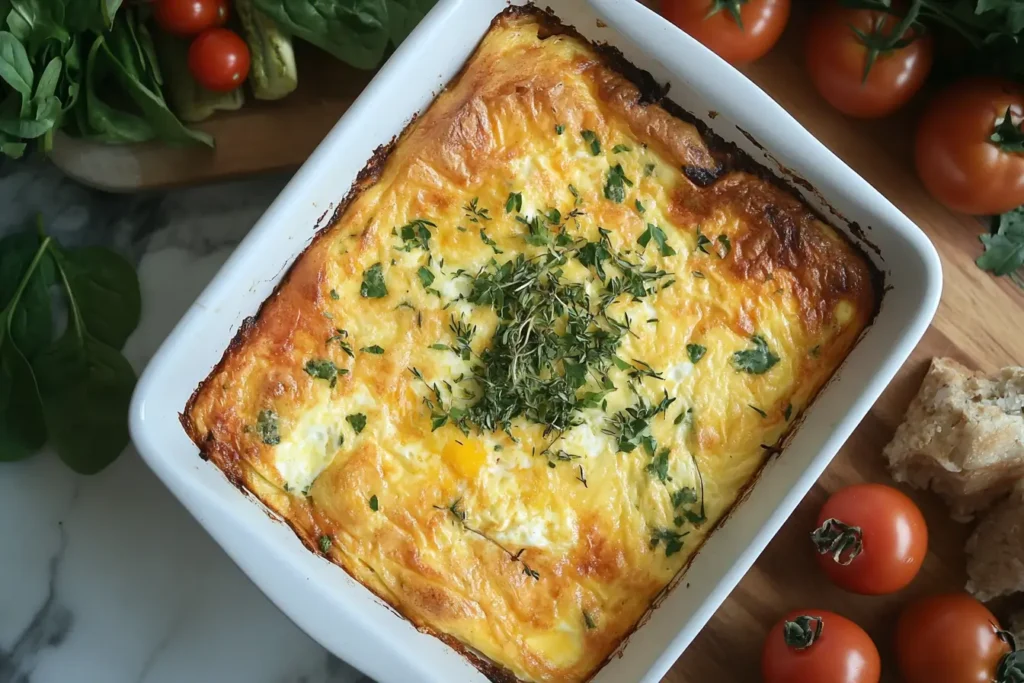 Cottage cheese egg bake no flour