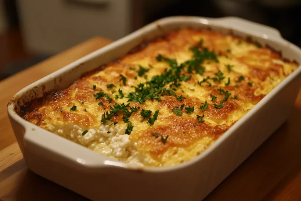 High protein egg bake with cottage cheese