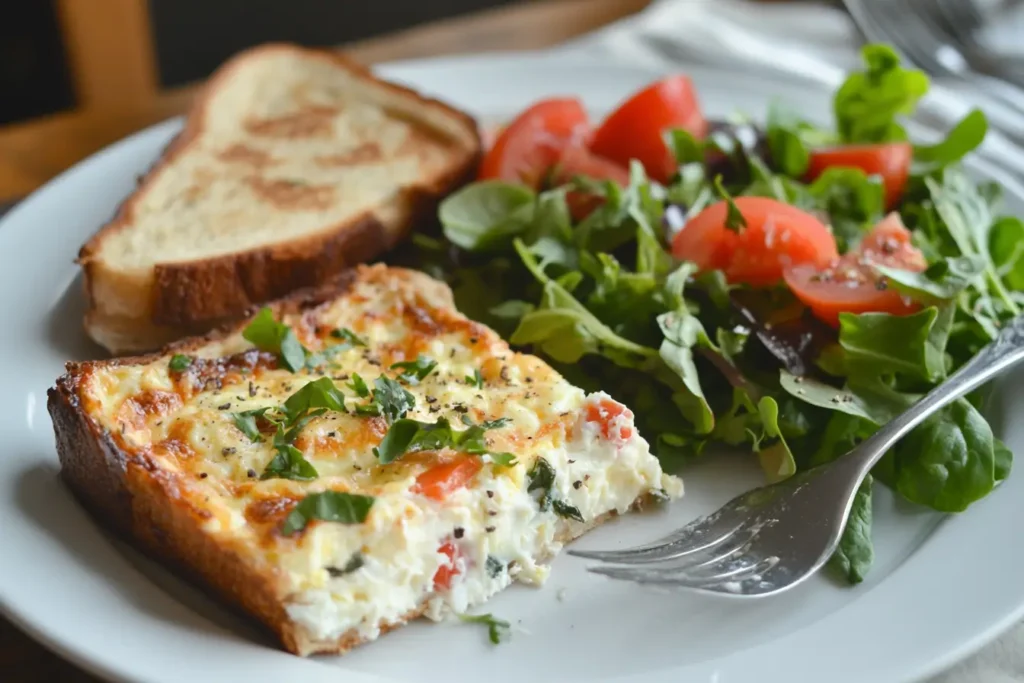 Simple cottage cheese egg bake