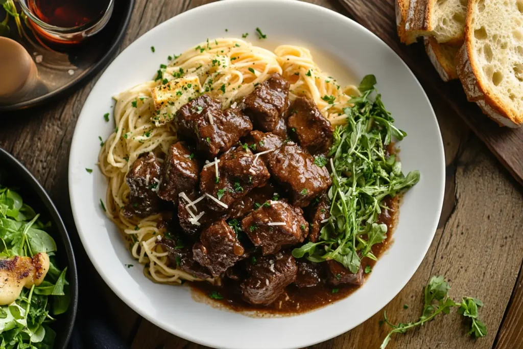 beef tips and noodles crock pot